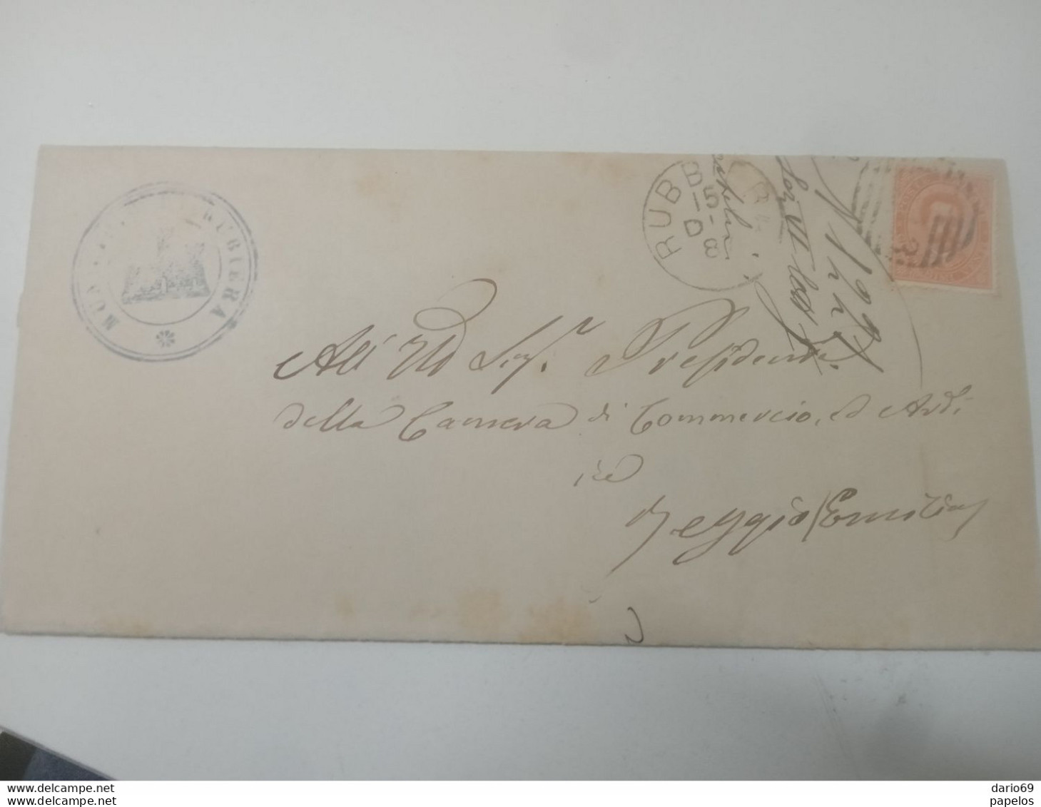 1887 LETTERA CON ANNULLO RUBBIERA REGGIO EMILIA - Poststempel