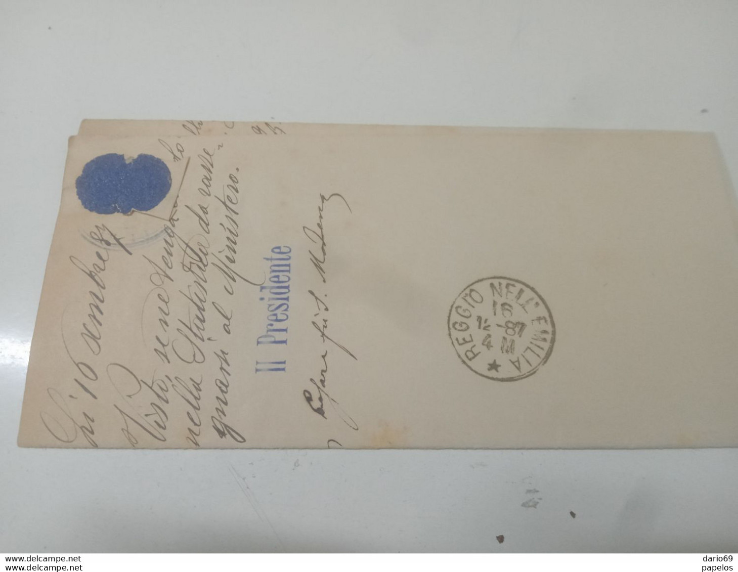 1887 LETTERA CON ANNULLO RUBBIERA REGGIO EMILIA - Poststempel