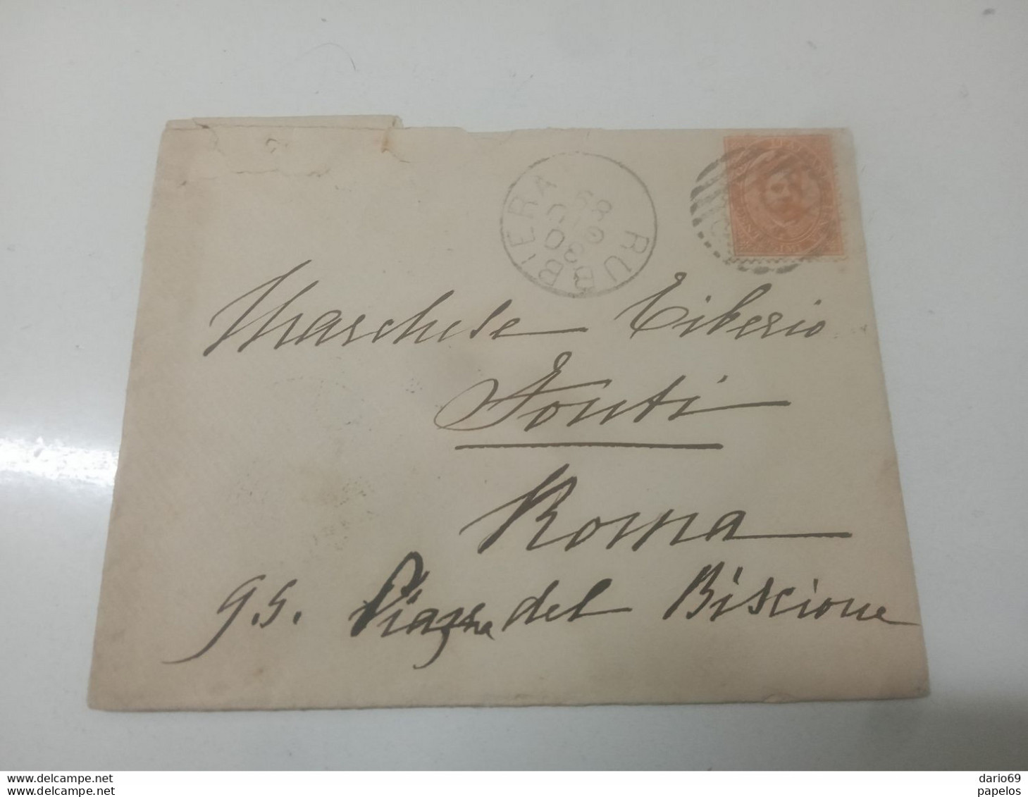 1889 LETTERA CON ANNULLO RUBBIERA REGGIO EMILIA - Marcophilia