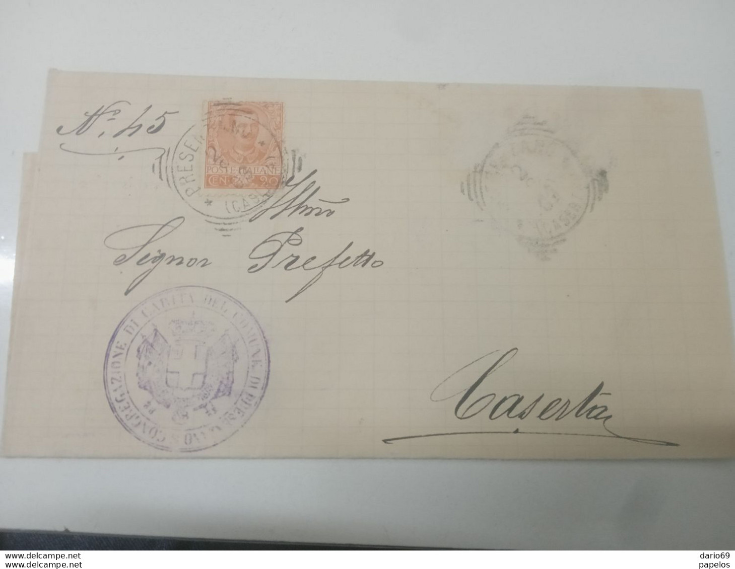 1903 LETTERA CON ANNULLO PRESENZANO CASERTA - Marcofilie