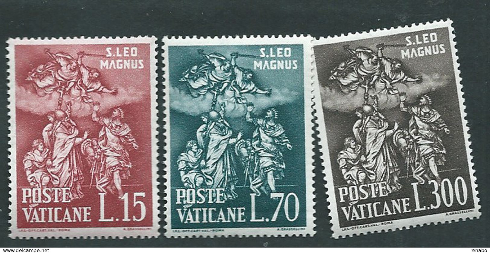 Vaticano 1961; San Leone Magno, Anniversario Della Morte. Serie Completa Nuova. - Unused Stamps
