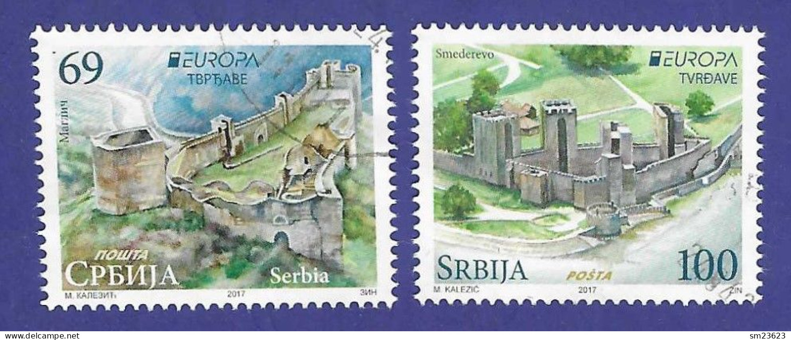 Serbia / Srbija / Serbien , EUROPA  CEPT  Schlösser Und Burgen - Gestempelt / Fine Used / (o) - 2017