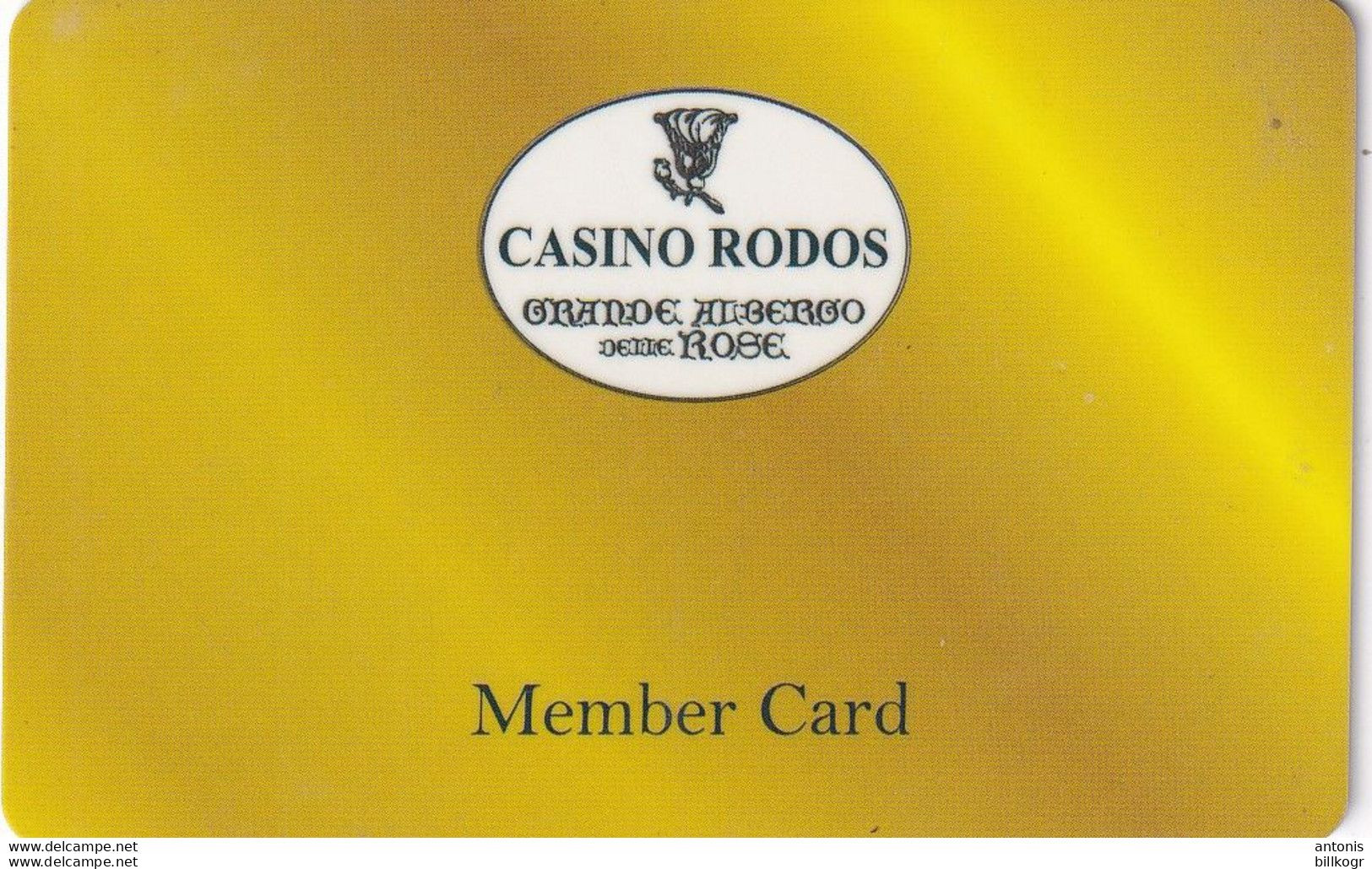 GREECE - Casino Rodos, Member Card, Used - Casino Cards