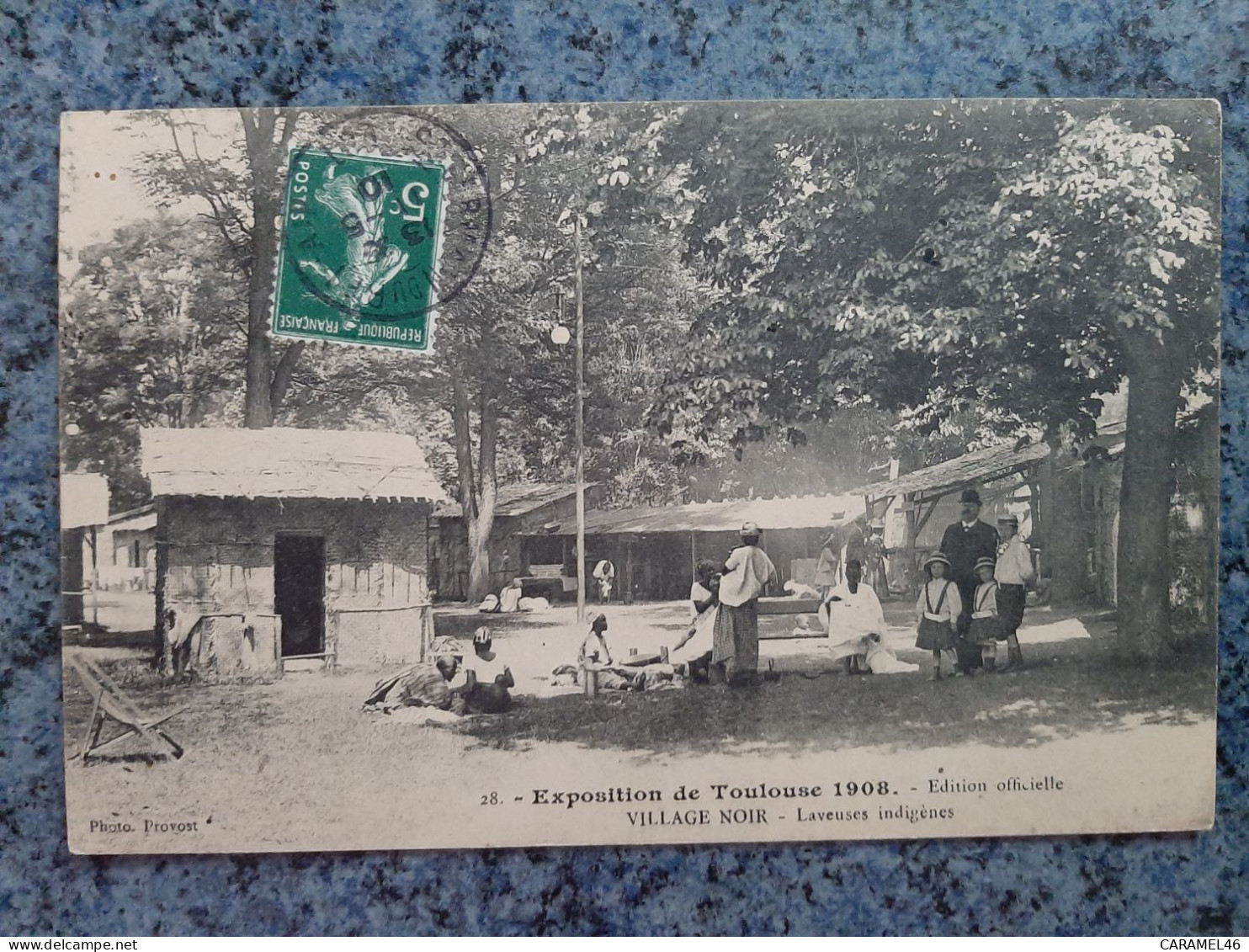 CPA  - 28  -  TOULOUSE  -  EXPOSITION DE TOULOUSE 1908  - VILLAGE NOIR  - LAVEUSES INDIGENES - Toulouse