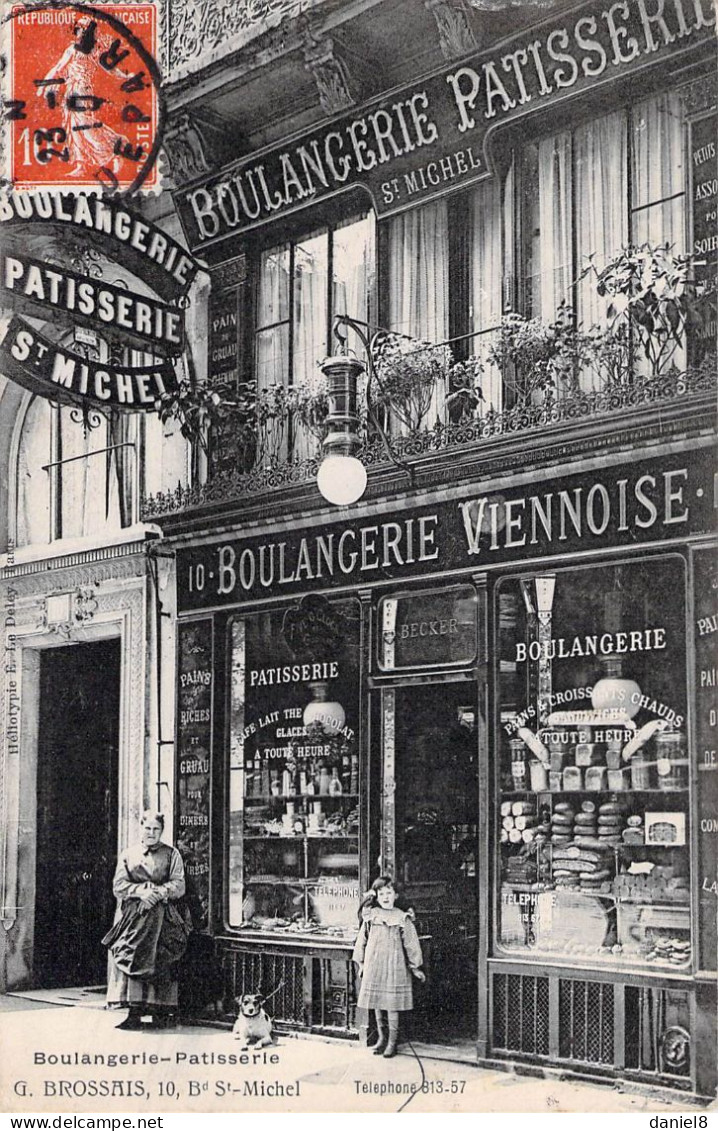 PARIS  Boulangerie Patisserie, G. BROSSAIS, 10 Boulevard Saint Michel - Arrondissement: 05