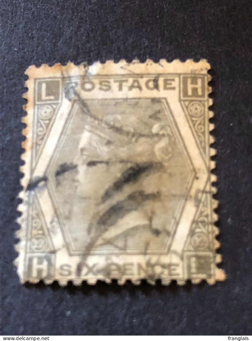 GB  SG 125  6d Grey Plate 12 - Used Stamps