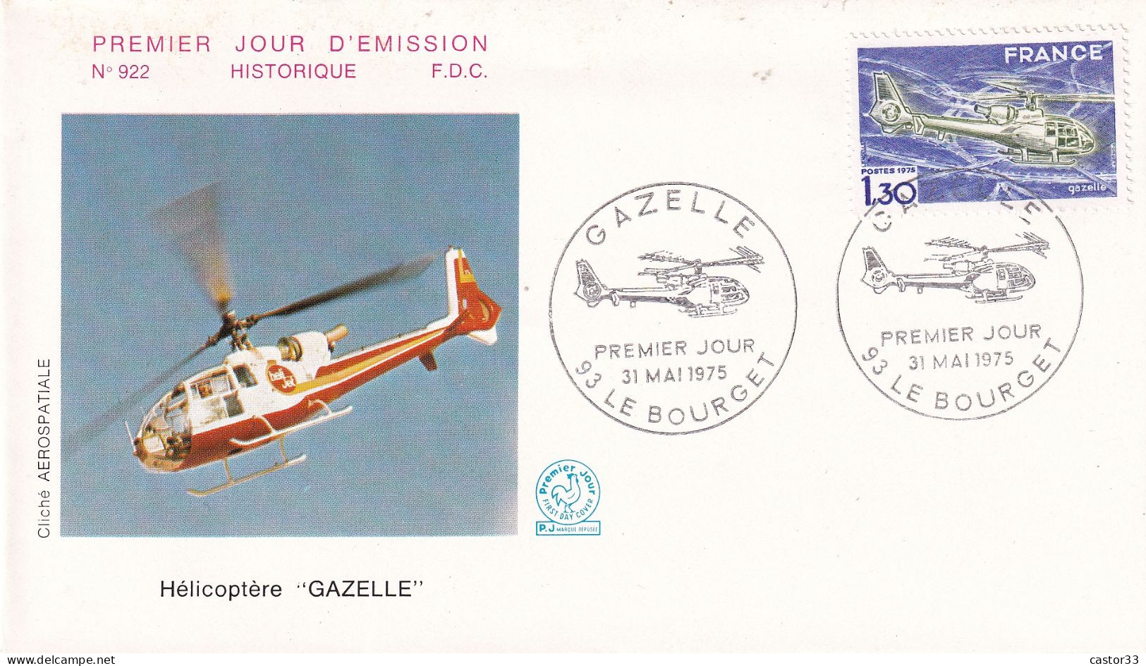 1er Jour, Hélicoptère "Gazelle" - 1970-1979