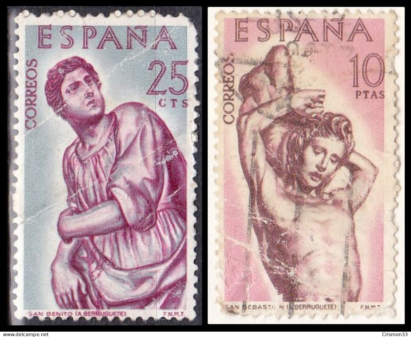 1962 - ESPAÑA - BERRUGUETE - SAN BENITO - EDIFIL 1438,1443 - Oblitérés