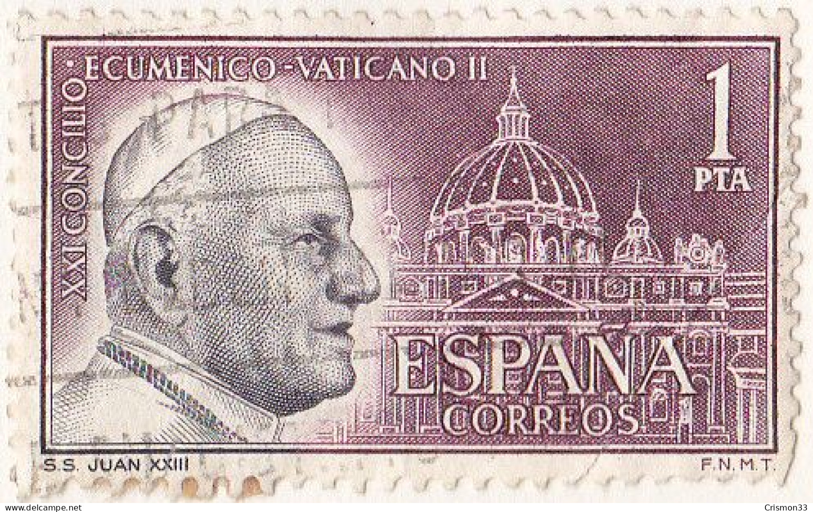 1962 - ESPAÑA - CONCILIO ECUMENICO VATICANO II - JUAN XXIII - EDIFIL 1480 - Used Stamps