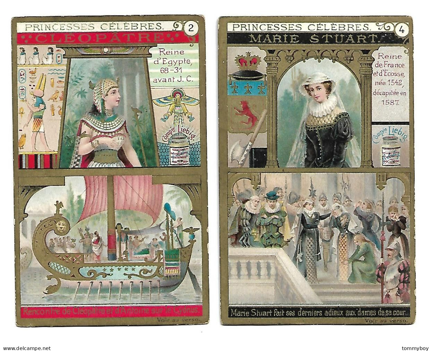 S 491 , Liebig 6 Cards, Princesses Célèbres ( Damage At The Edges) (ref B10) - Liebig