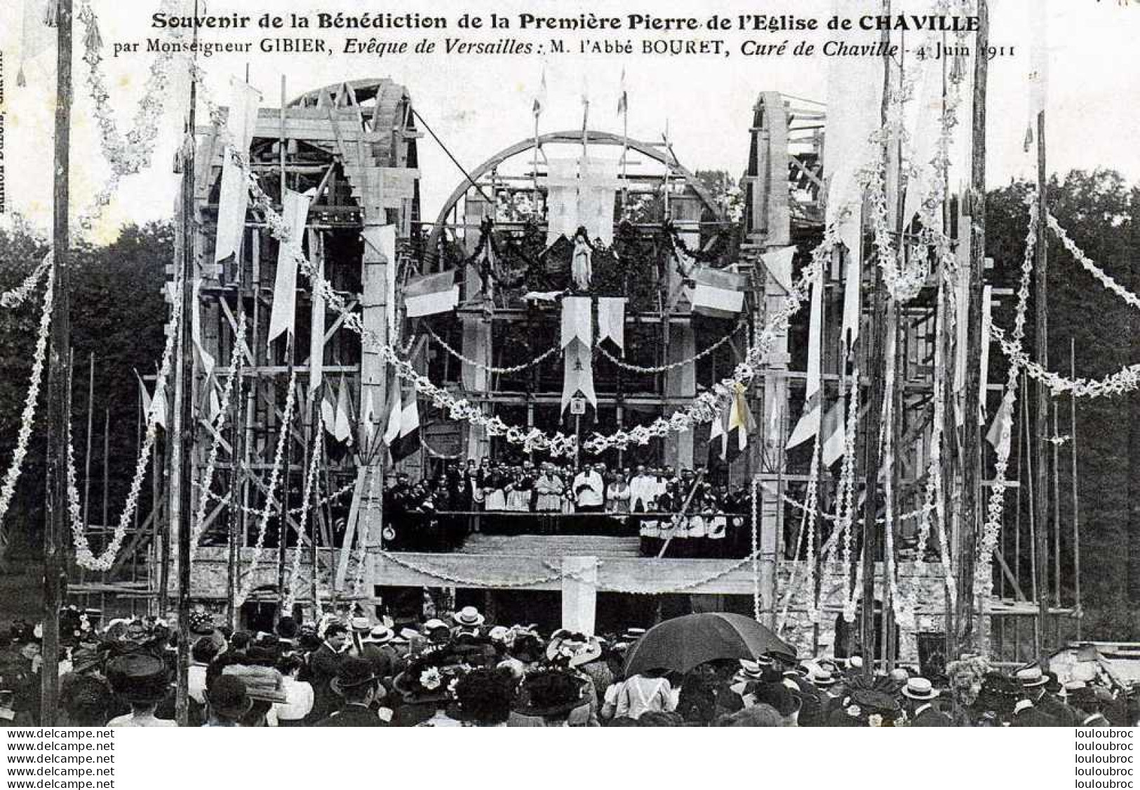 92 CHAVILLE SOUVENIR DE LA BENEDICTION DE LA PREMIERE PIERRE DE L'EGLISE - Chaville