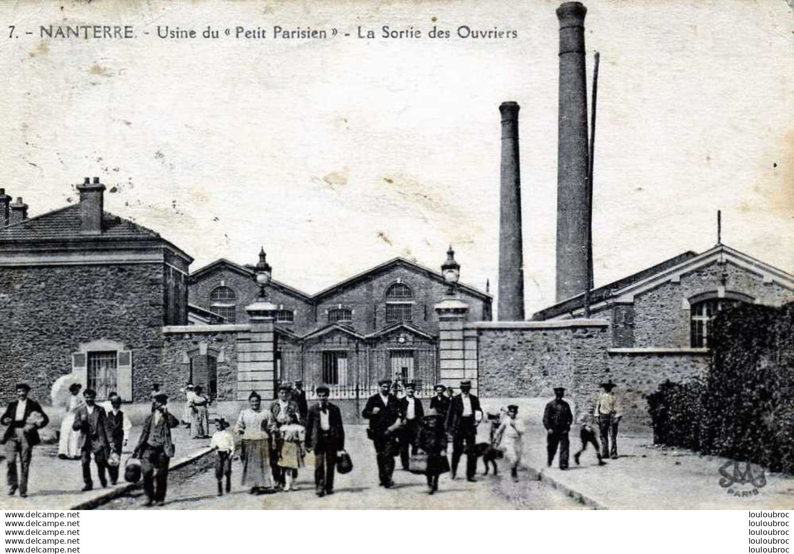 92 NANTERRE USINE DU PETIT PARISIEN LA SORTIE DES OUVRIERS - Nanterre