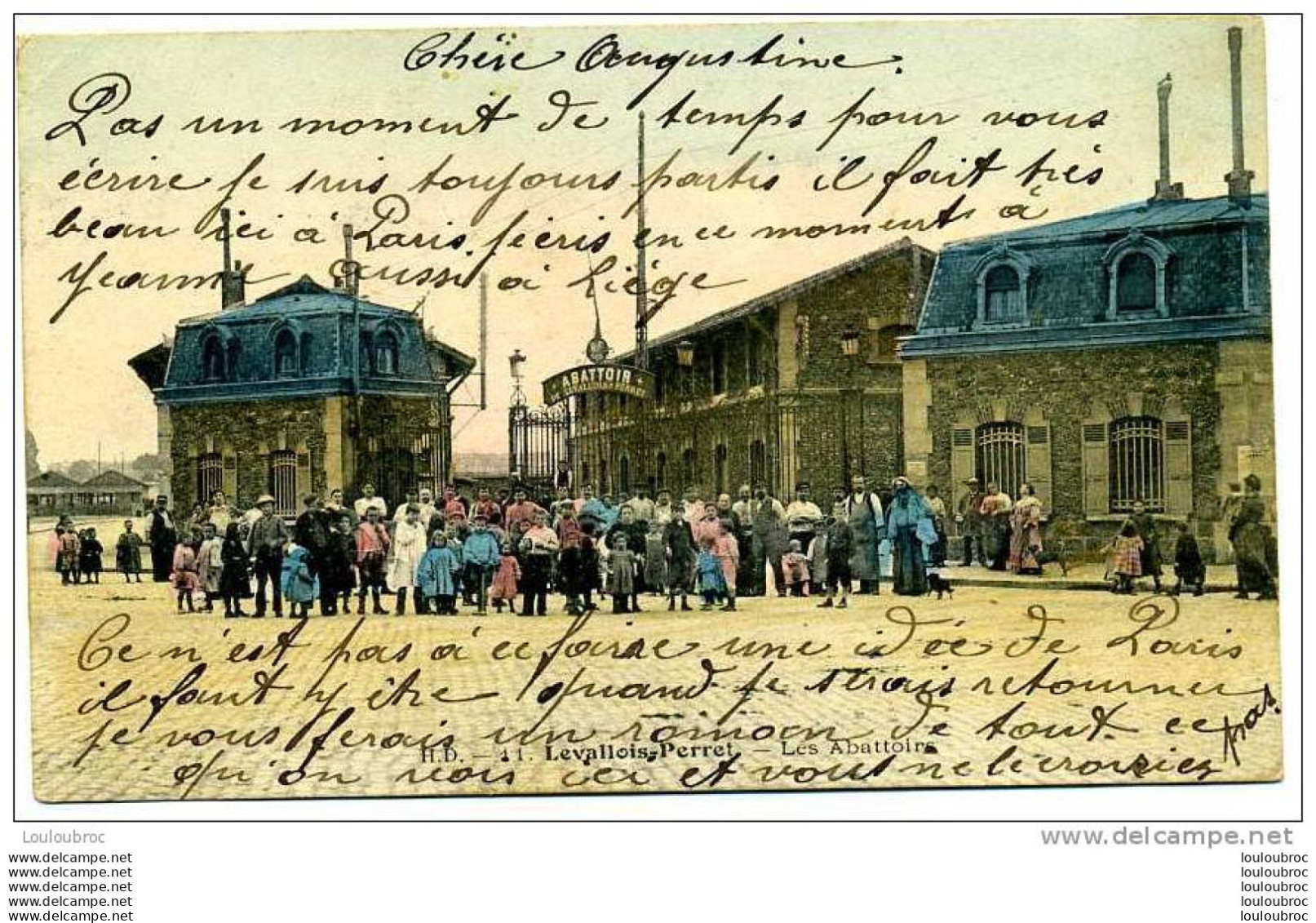 92 LEVALLOIS PERRET LES ABATTOIRS EDIT H.D 1906 - Levallois Perret