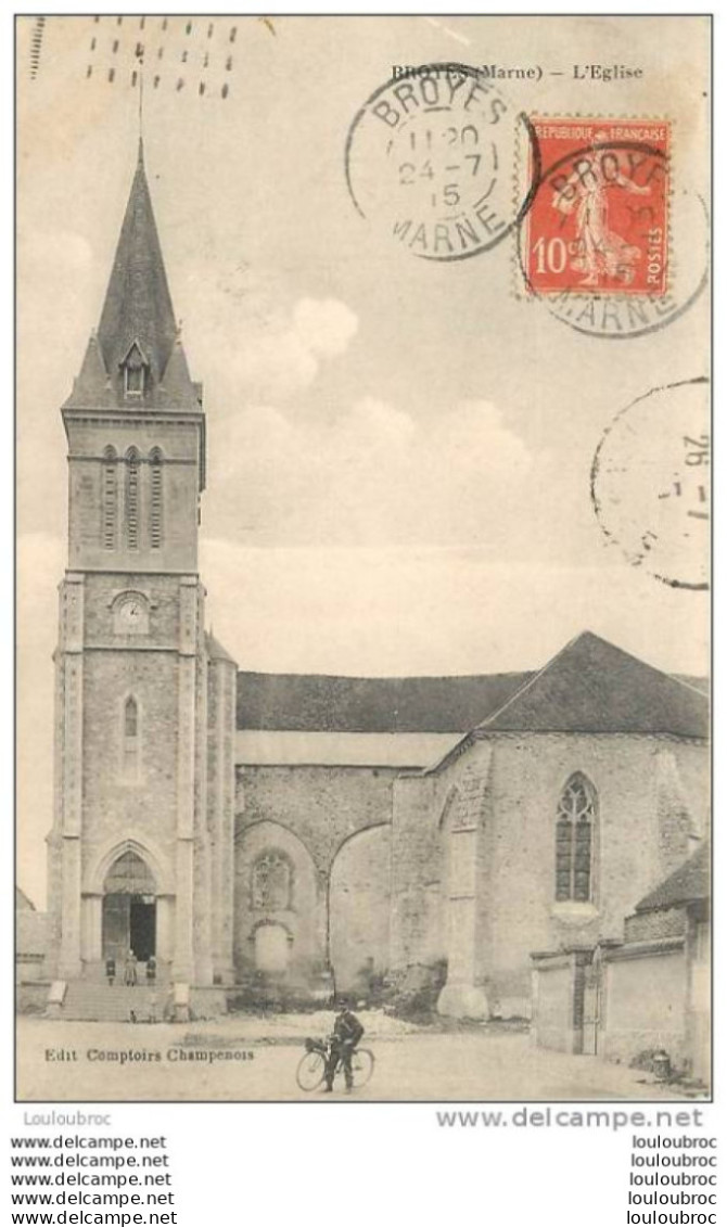 51 BROYES L'EGLISE EDIT COMPTOIRS CHAMPENOIS - Other & Unclassified