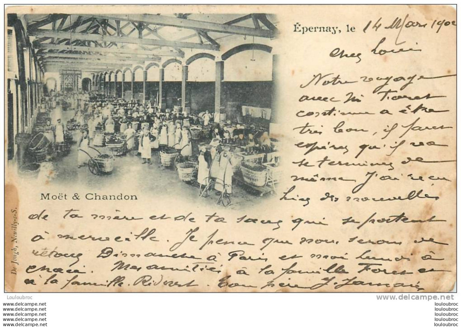 51 EPERNAY MOET ET CHANDON PRECURSEUR 1902 - Epernay
