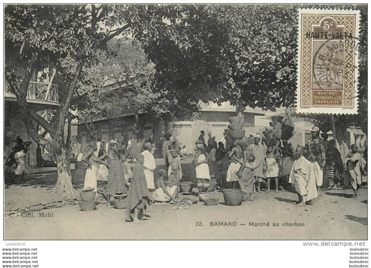 BAMAKO MARCHE AU CHARBON VOYAGEE EN 1923 - Mali