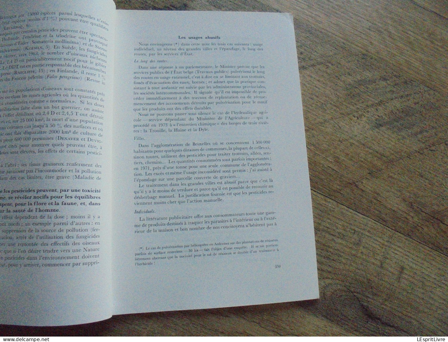 LES NATURALISTES BELGES N° 8 Année 1973 Régionalisme Usage Abusif Des Pesticides Araignées Remarquables Botanique - Belgium