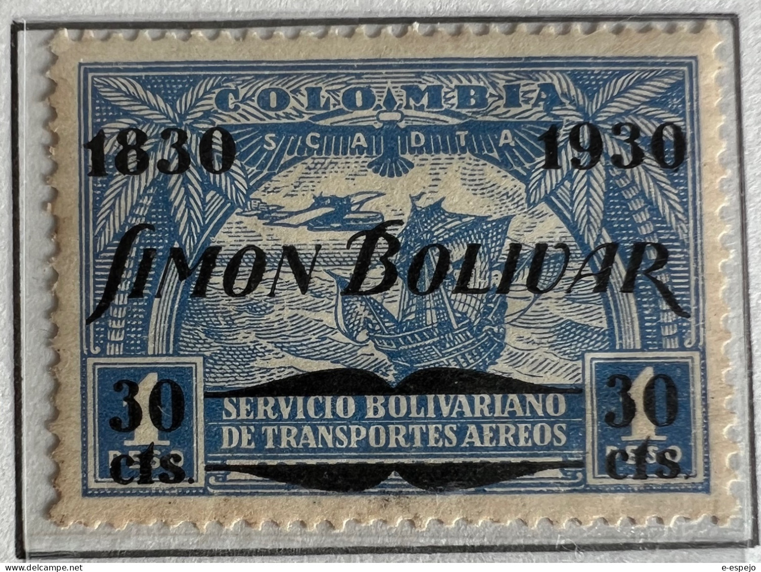 Kolumbien 1930: SCADTA: Death Of Simón Bolivar, Cent. Mi:CO-SCADTA 63 - Colombia