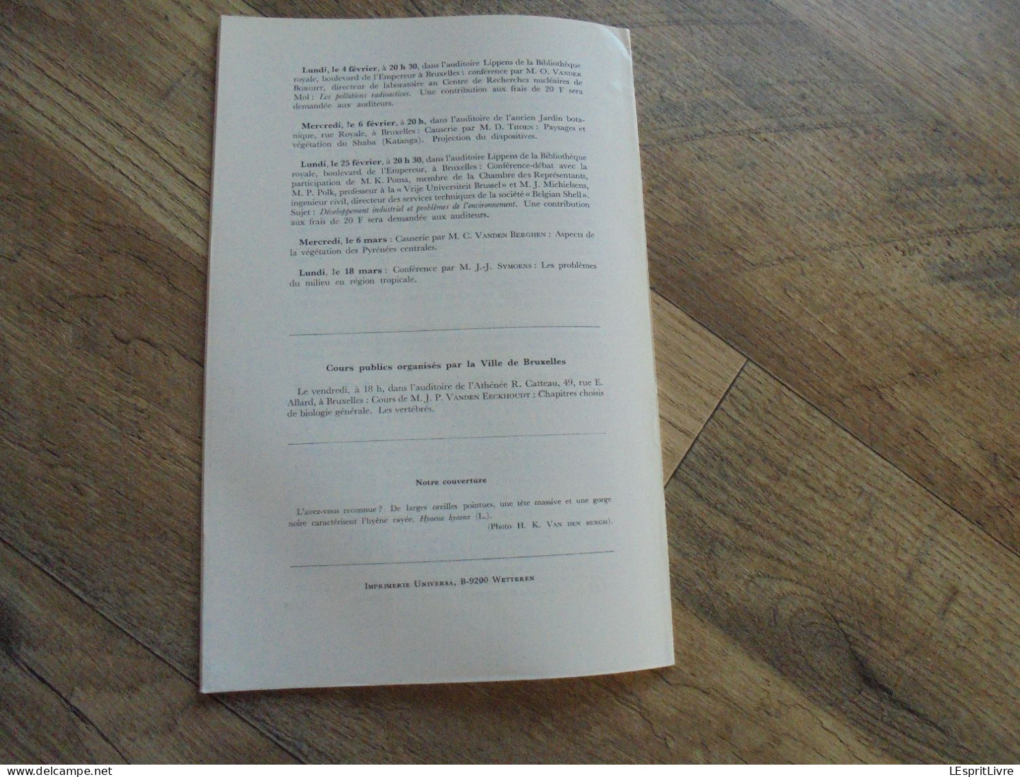 LES NATURALISTES BELGES N° 9 Année 1973 Régionalisme Hépatiques Souterrains Ramioul Ramet Grotte Botanique