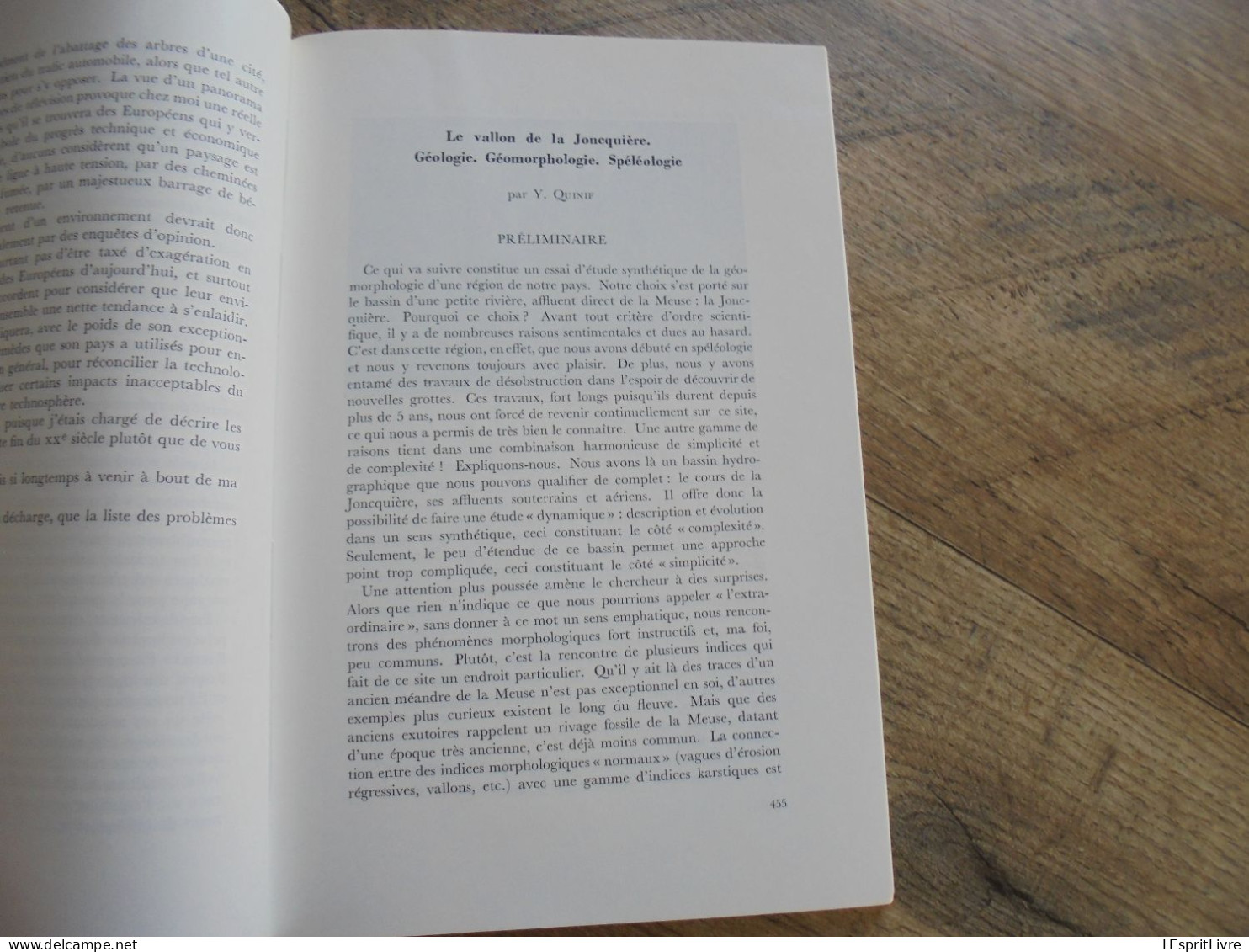 LES NATURALISTES BELGES N° 10 Année 1973 Régionalisme Vallon Jonquière Vaucelles Géologie Spéléologie Grotte Botanique