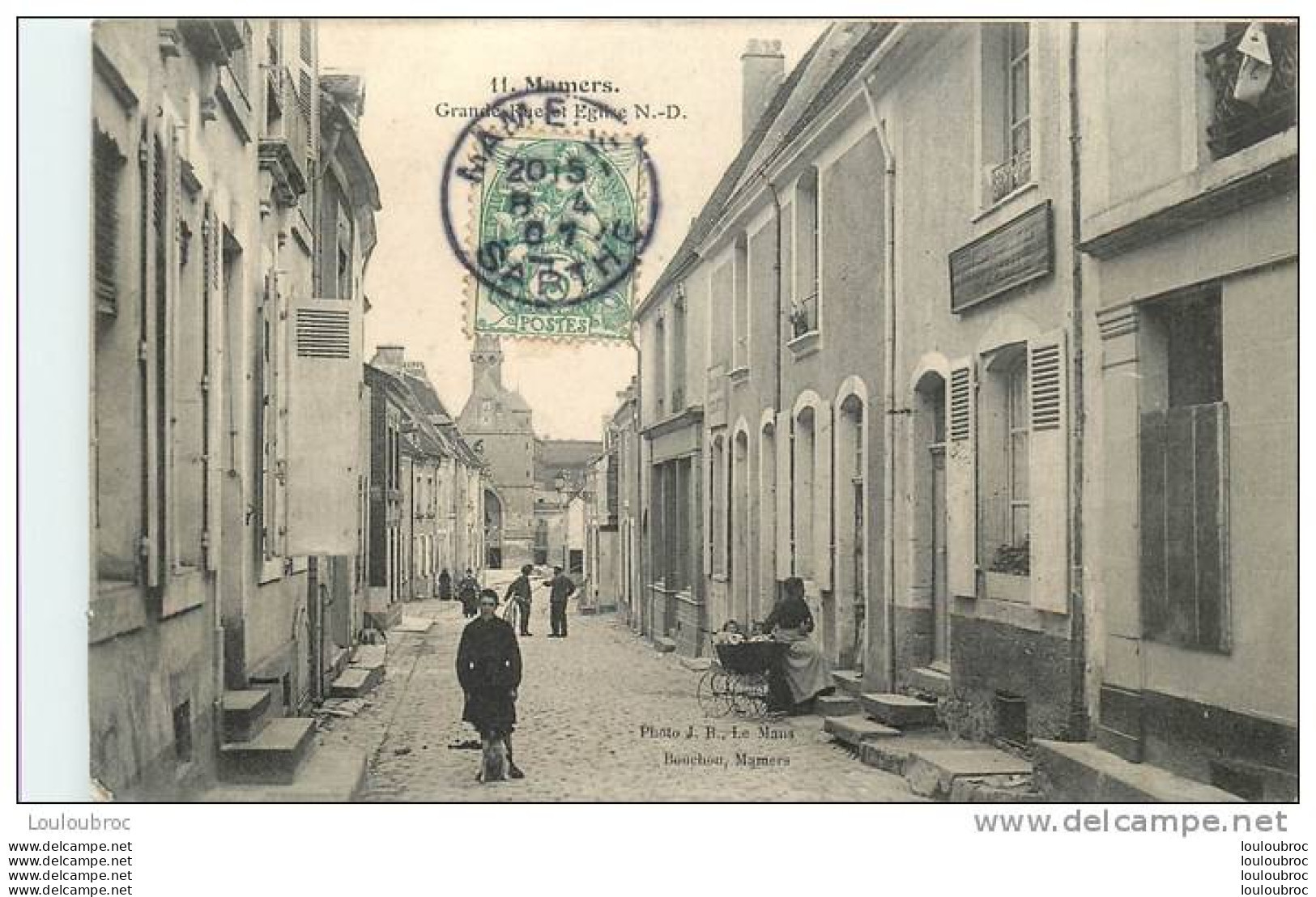 72 MAMERS GRANDE RUE ET L'EGLISE - Mamers