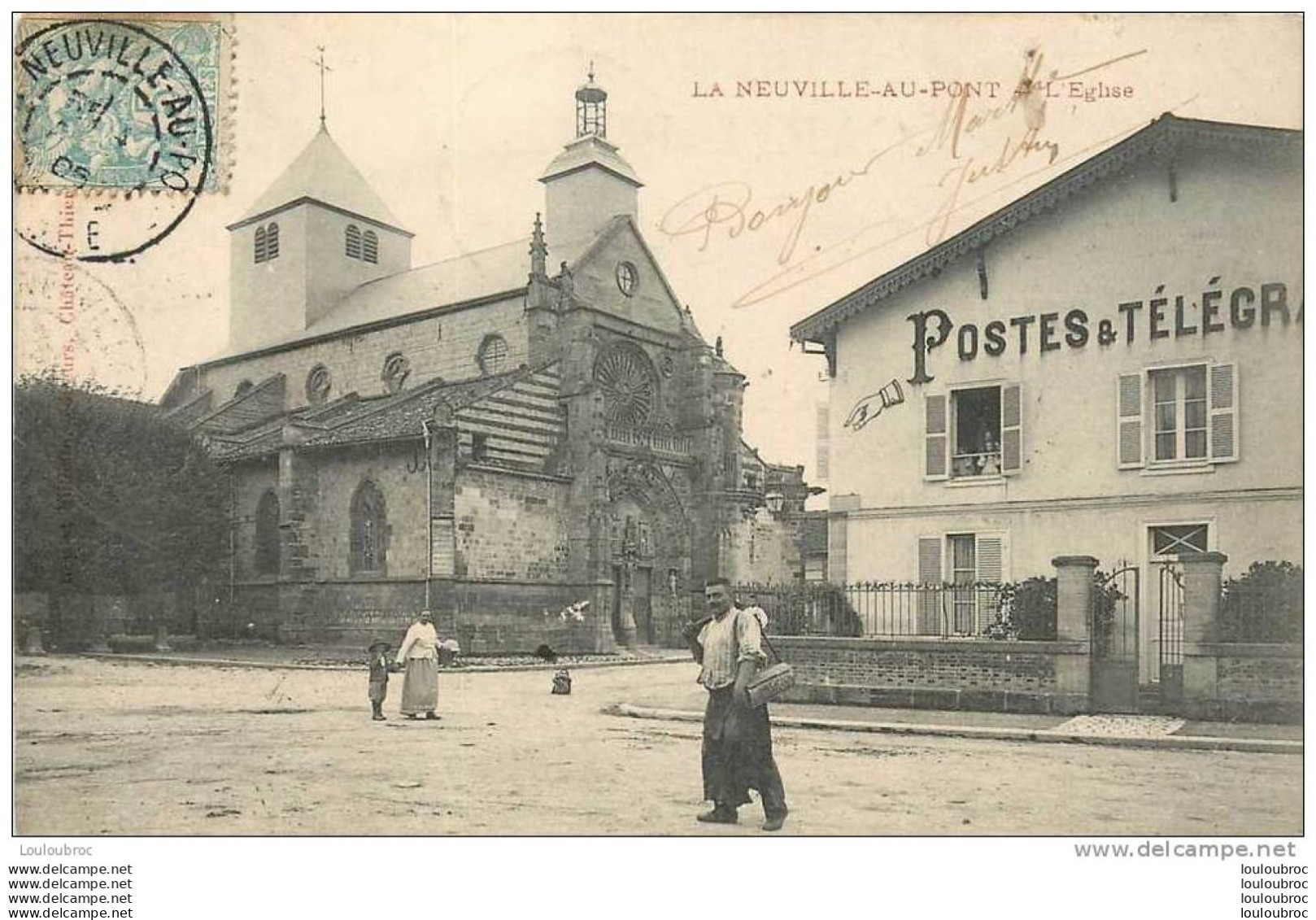 51 LA NEUVILLE AU PONT L'EGLISE ET LA POSTE - Sonstige & Ohne Zuordnung