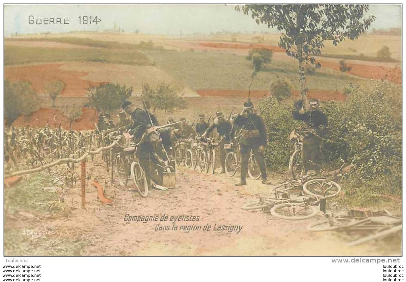 60 COMPAGNIE DE CYCLISTES DANS LA REGION DE LASSIGNY GUERRE 1914 - Other & Unclassified
