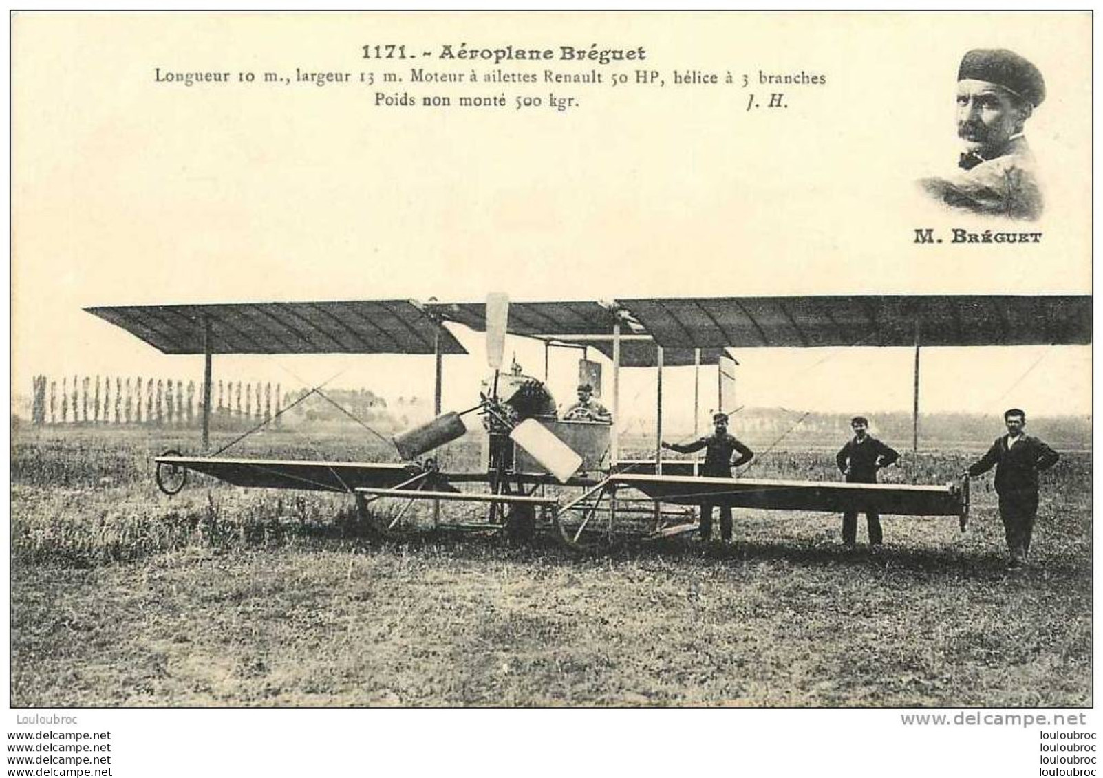 AEROPLANE BREGUET MOTEUR RENAULT - ....-1914: Précurseurs