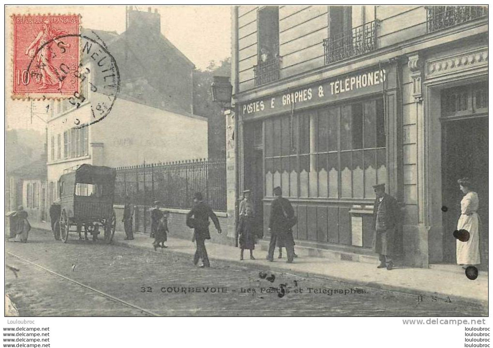 92 COURBEVOIE LES POSTES ET TELEGRAPHES - Courbevoie