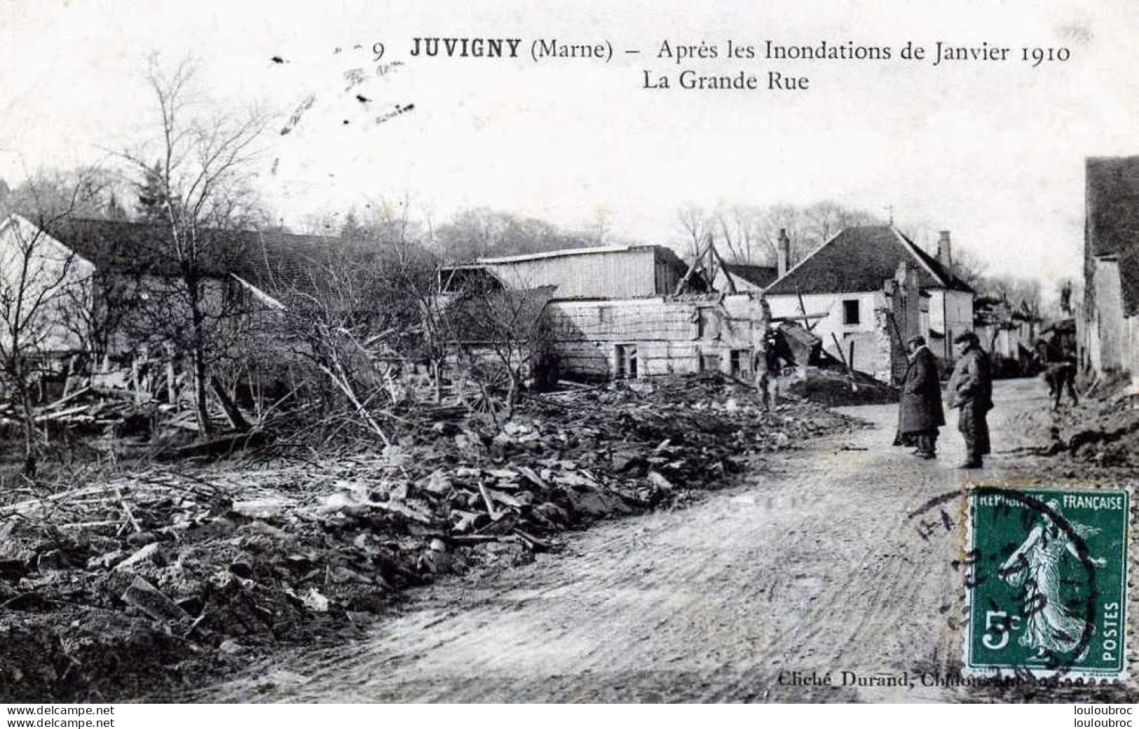 51 JUVIGNY INONDATIONS 1910 LA GRANDE RUE - Other & Unclassified