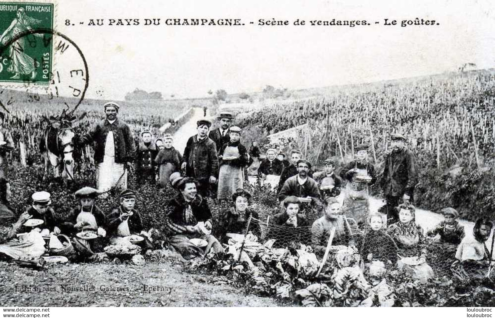 51 CHAMPAGNE SCENE DE VENDANGES LE GOUTER - Wijnbouw