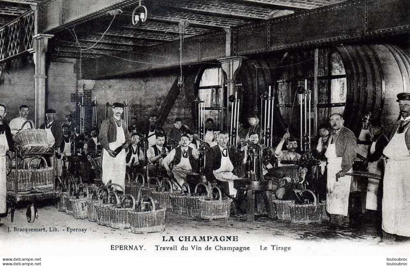 51  CHAMPAGNE EPERNAY TRAVAIL DU VIN LE TIRAGE - Vines