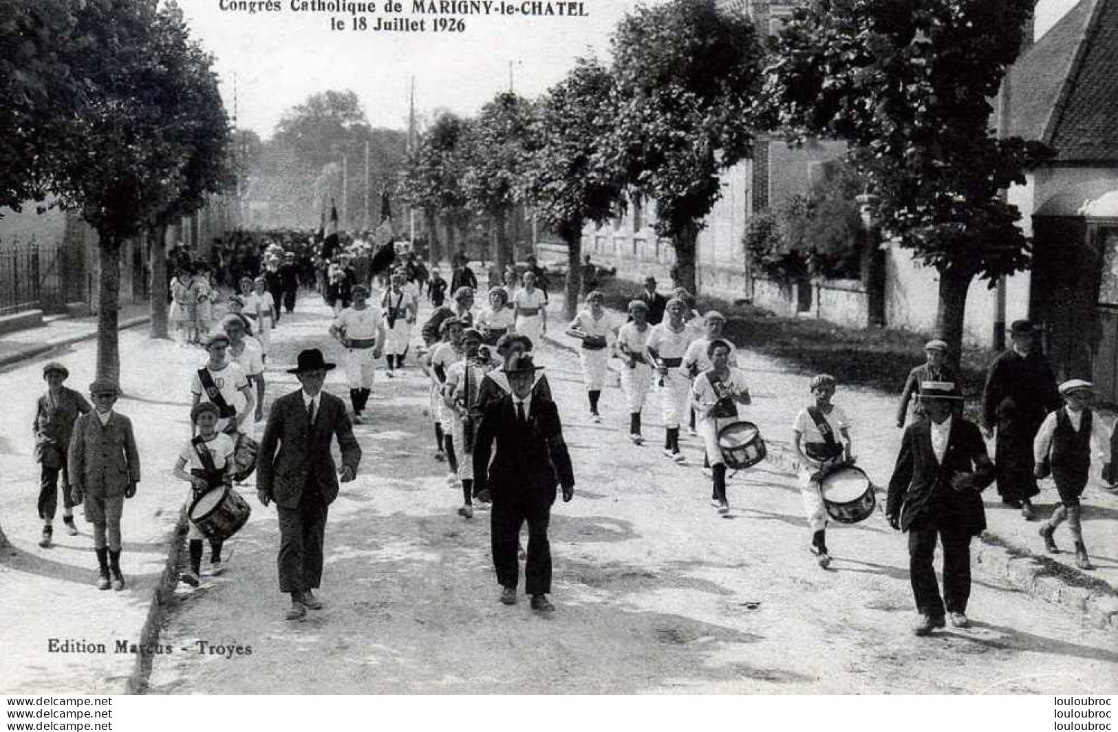 CONGRES CATHOLIQUE DE MARIGNY LE CHATEL DANS  L'AUBE LE 18 JUILLET 1926 REF7 - Andere & Zonder Classificatie