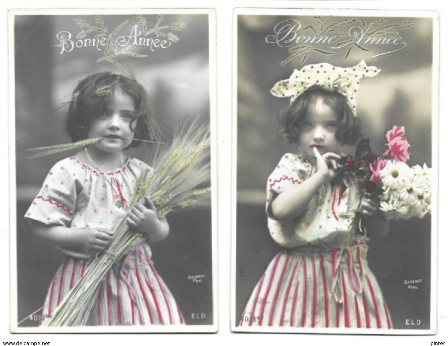 ENFANTS - Bonne Année - Lot De 2 Cartes Postales - 4073 Bis - Portraits