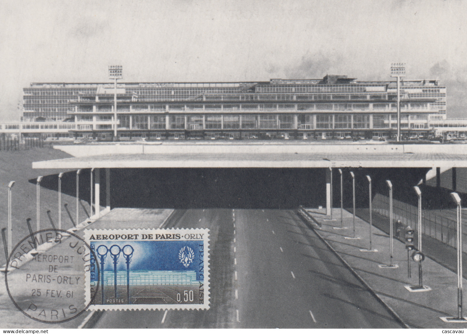 Carte  Maximum  1er   Jour   FRANCE   Aéroport   De   PARIS - ORLY   1961 - 1960-1969