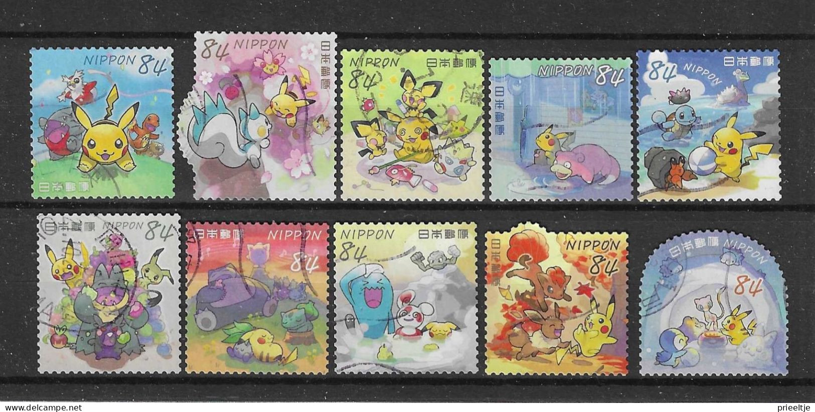 Japan 2021 Pokemon Y.T. 10649/10658 (0) - Used Stamps