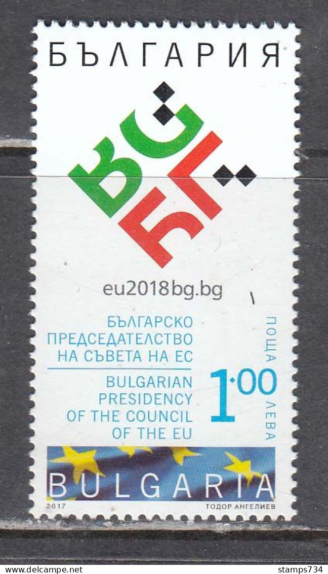 Bulgaria 2017 - Bulgarian Presidency Of The Council Of The European Union (2018), Mi-Nr. 5346, MNH** - Nuovi