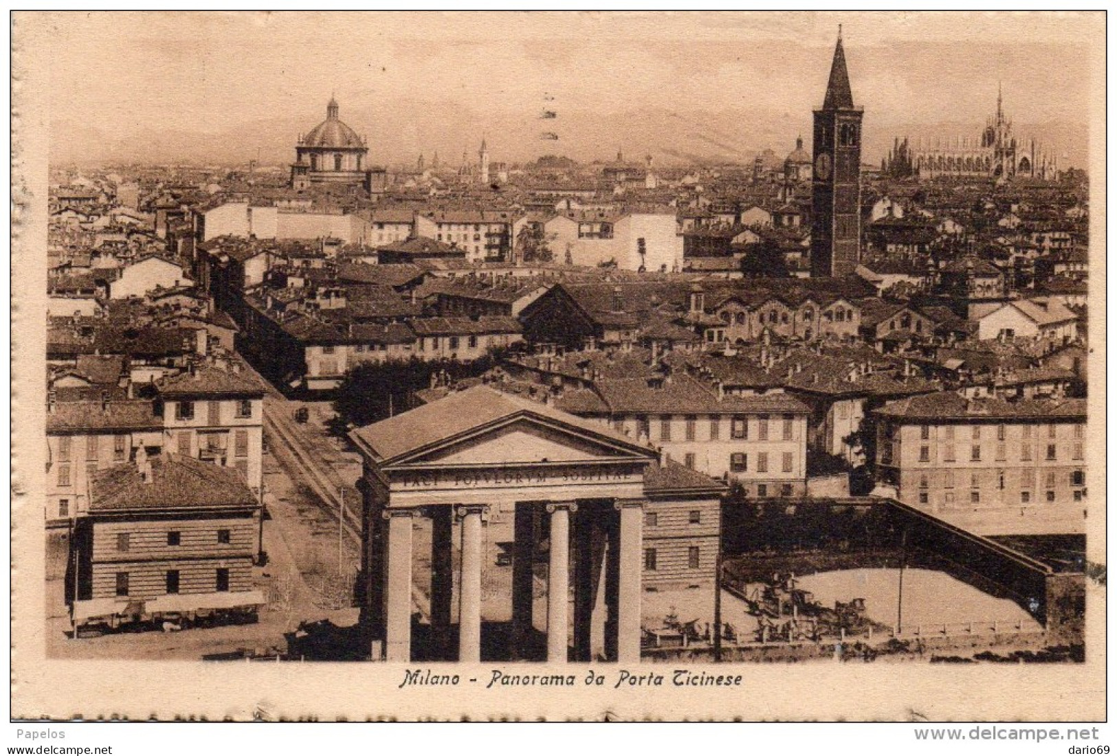 1922 MILANO  PANORAMA DA PORTA TICINESE - Milano (Milan)