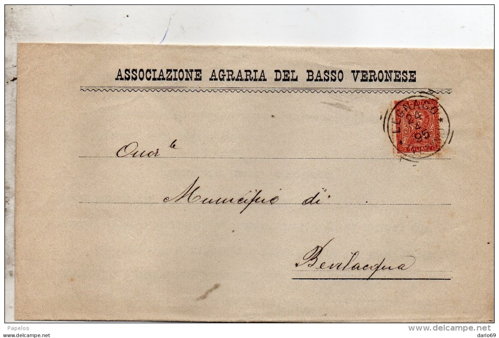 1895    LETTERA CON ANNULLO LEGNAGO VERONA - Marcophilia
