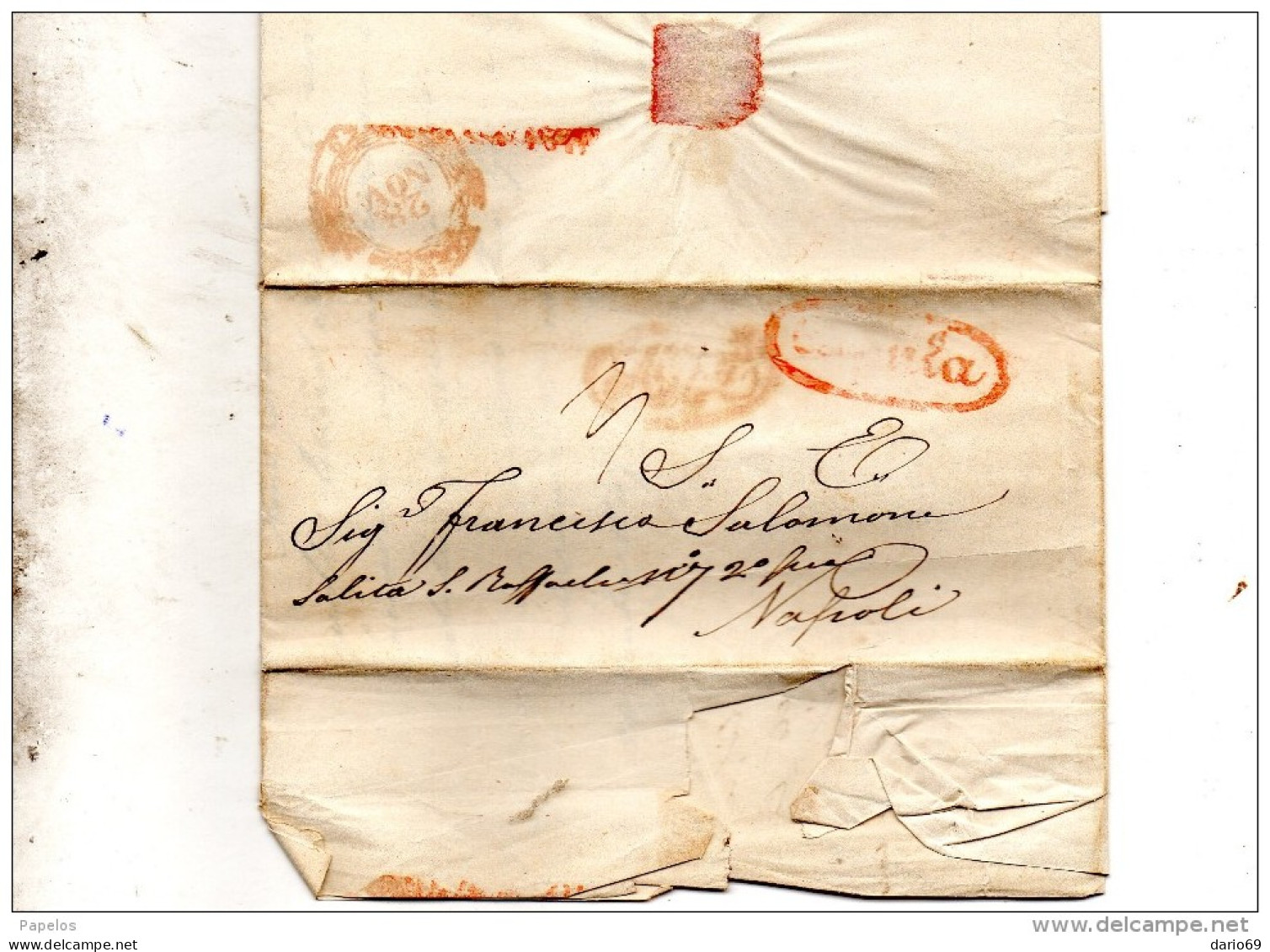 LETTERA CON ANNULLO AQUILA - 1. ...-1850 Prephilately