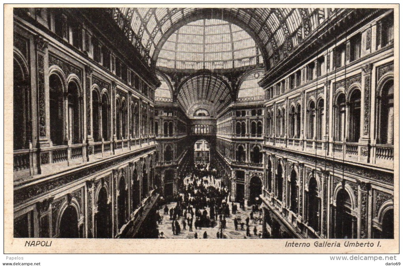 1928  CARTOLINA NAPOLI - INTERNO GALLERIA UMBERTO - Napoli (Neapel)