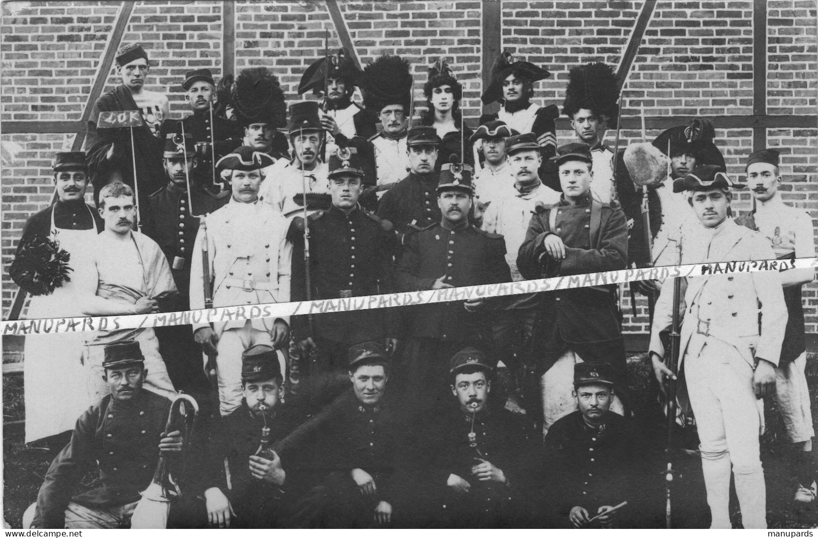 1905 - 1914 / CARTE PHOTO / 51e RI ( BEAUVAIS ) / RECONSTITUTION UNIFORMES / 51e REGIMENT D'INFANTERIE / NAPOLEON - Oorlog, Militair