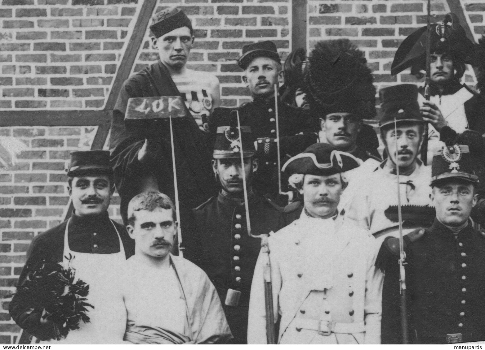 1905 - 1914 / CARTE PHOTO / 51e RI ( BEAUVAIS ) / RECONSTITUTION UNIFORMES / 51e REGIMENT D'INFANTERIE / NAPOLEON