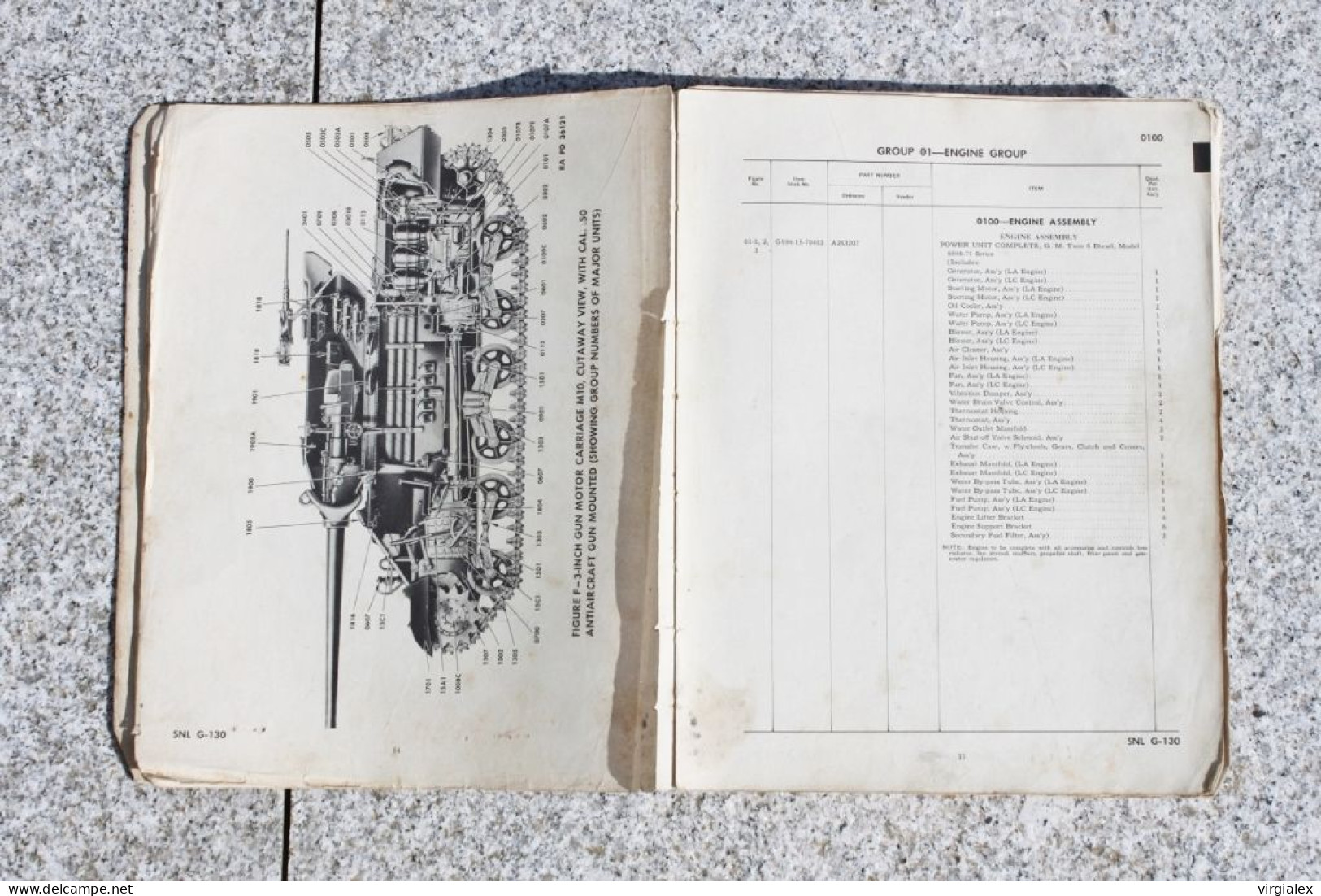 Catalogue US 1943 Mécanique Pièces Détachées Chasseur Chars Américain M10 Wolverine Tank Destroyer Blindé Militaria Ww2 - Stati Uniti