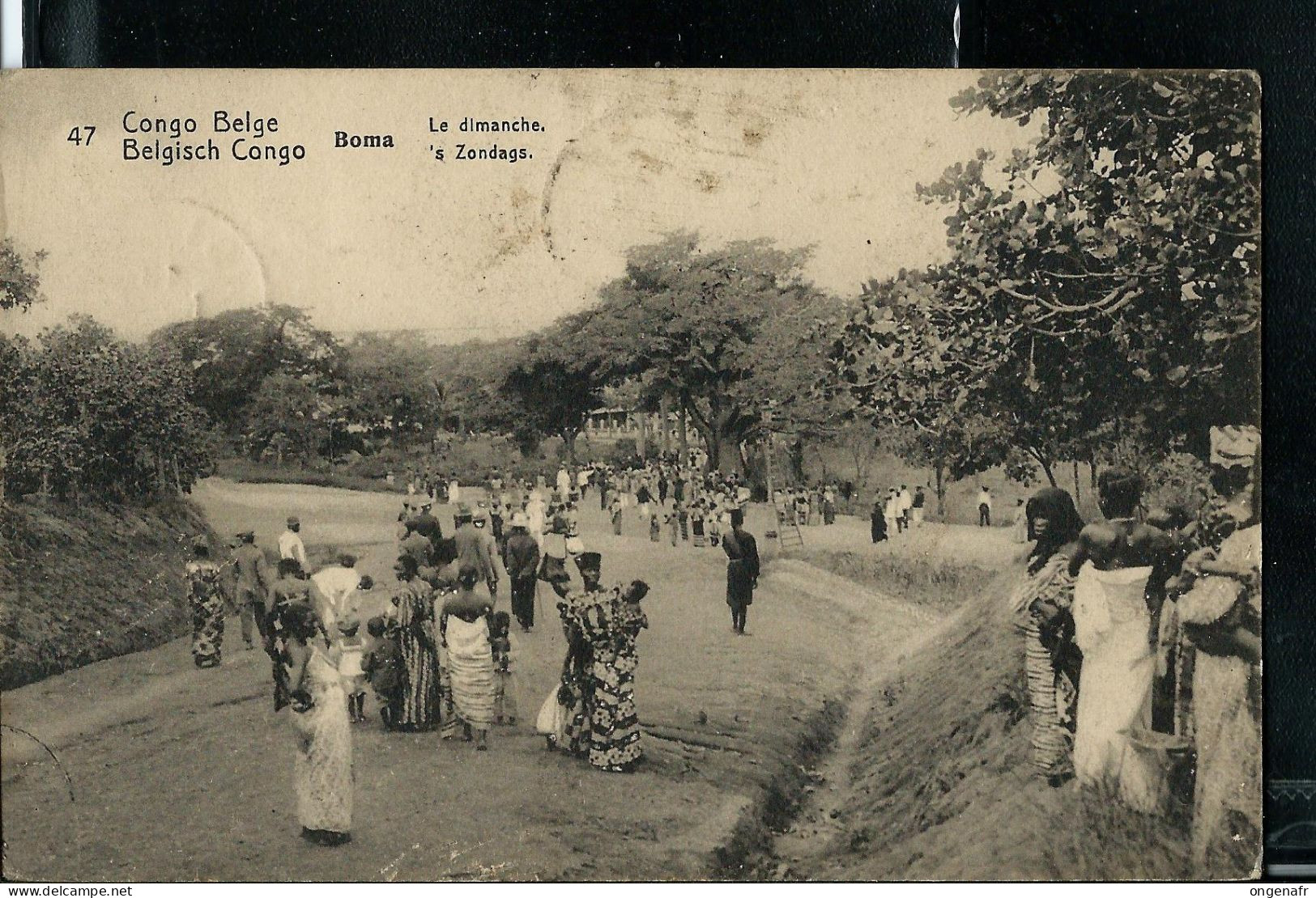 Carte Avec Vue: N° 43 - 47 ( Boma : Le Dimanche ) Obl. BOMA - 07/11/1913 - Enteros Postales