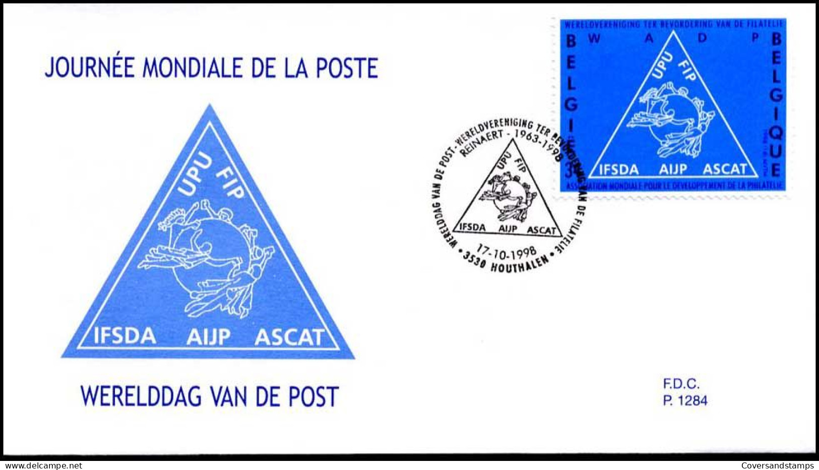 - 2784 - FDC - Werelddag Van De Post    - 1991-2000