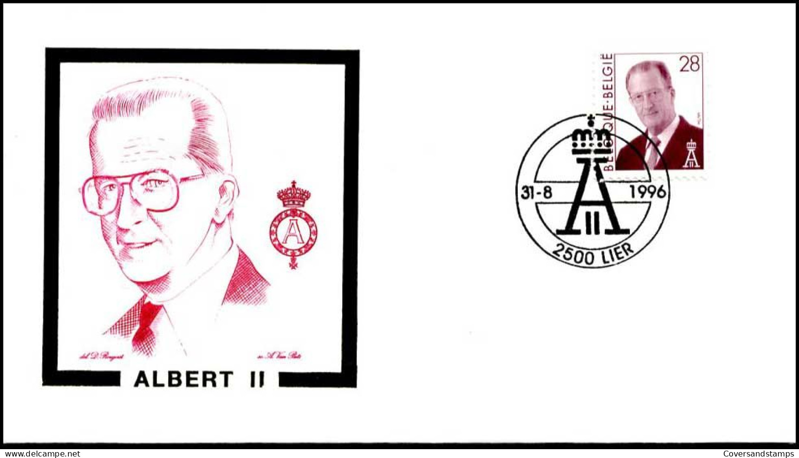 - 2661 - FDC - Koning Albert II   - 1991-2000