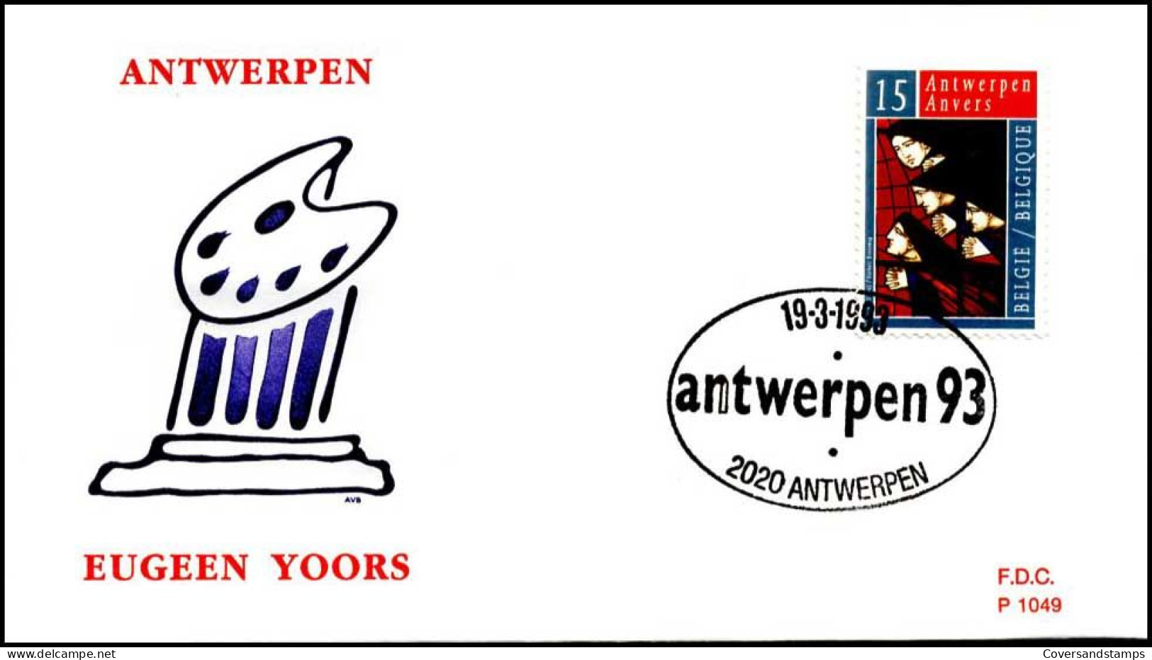 - 2499 - FDC - Antwerpen 93    - 1991-2000