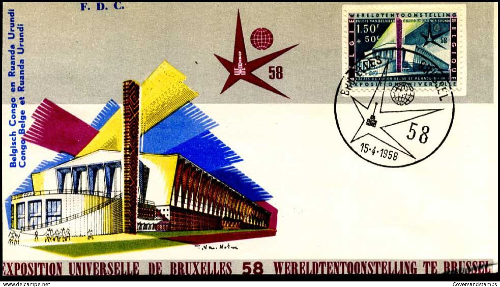 - 1049 - FDC - Expo 58 In Brussel - 1951-1960