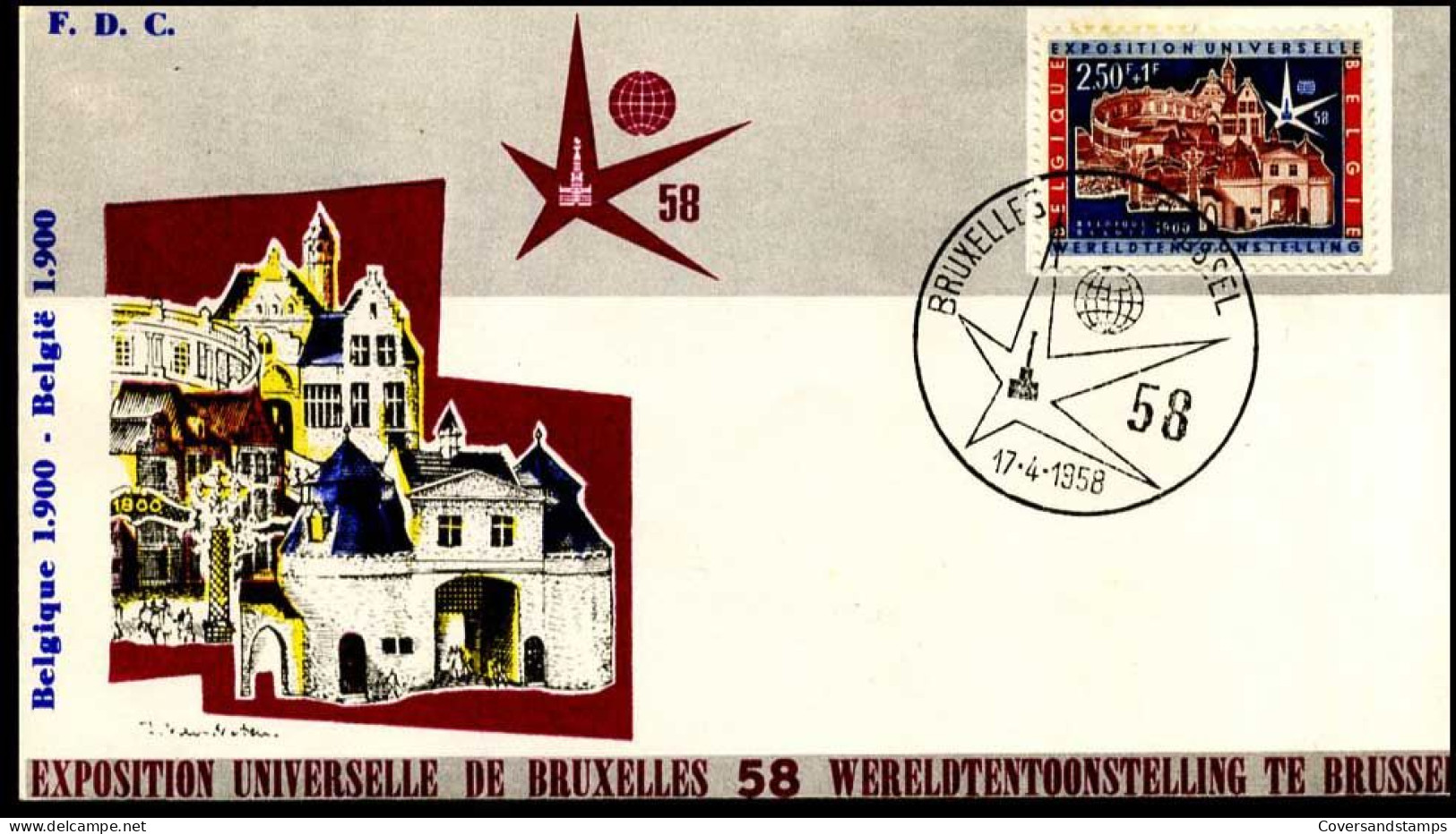 - 1050 - FDC - Expo 58 In Brussel - 1951-1960